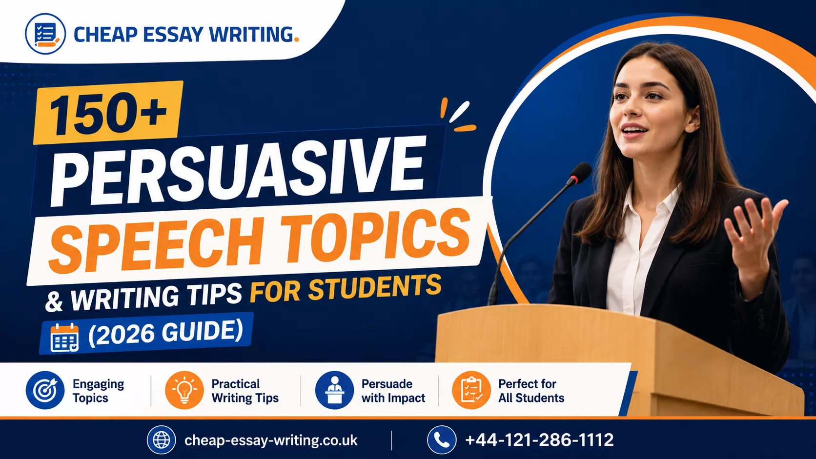 150+ Persuasive Speech Topics & Writing Tips for Students (2026 Guide)